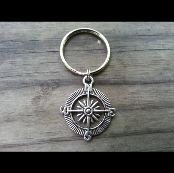 Compass Keychain Nautical Traveler Travel - Picture 4 of 7